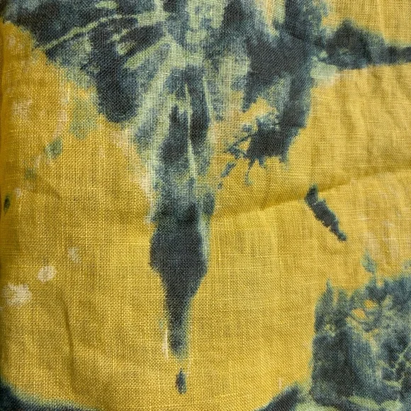 Bellambia Italy 100% Linen Lagenlook Shirt Sz L Star Tie Dye Abstract Artsy NWT - Picture 13 of 14